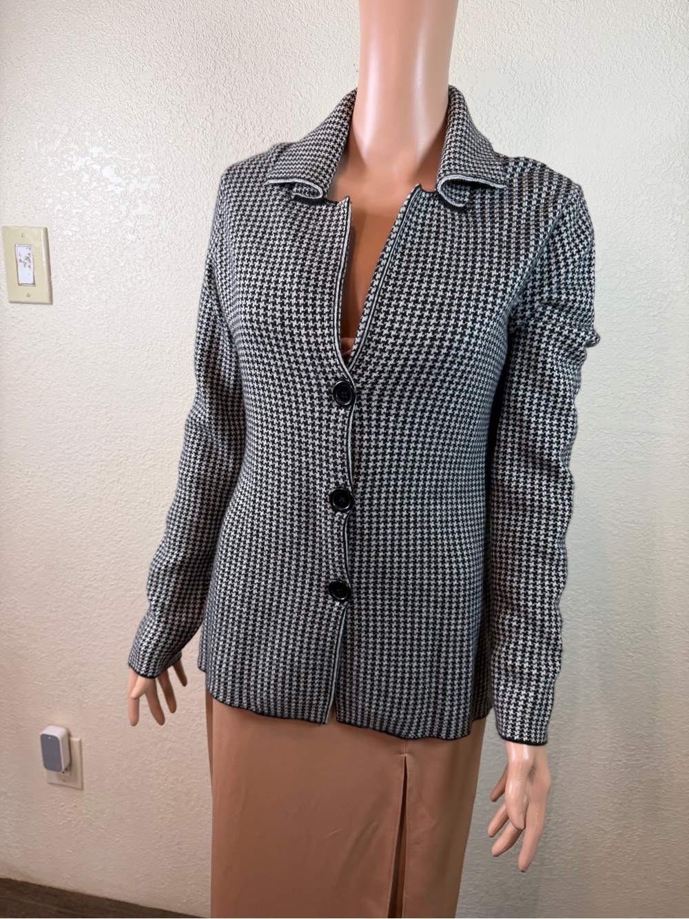 Bartolini Sweater Blazer Women's M Misto Lana Merinos Cashmere/Wool - Picture 14 of 15